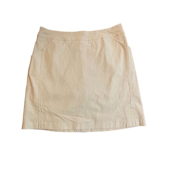 Coconut Row Palm Beach Elastic Waist White Skort With Pockets Size 8 - Picture 1 of 3